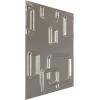 imageEkena Millwork WP12X12OSWH 11 78quotW x 11 78quotH Oslo EnduraWall Decorative 3D Wall Panel Covers 098 Sq FtBright Chrome