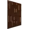 imageEkena Millwork WP12X12OSWH 11 78quotW x 11 78quotH Oslo EnduraWall Decorative 3D Wall Panel Covers 098 Sq FtDark Copper
