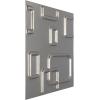 imageEkena Millwork WP12X12OSWH 11 78quotW x 11 78quotH Oslo EnduraWall Decorative 3D Wall Panel Covers 098 Sq FtDark Steel