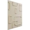 imageEkena Millwork WP12X12OSWH 11 78quotW x 11 78quotH Oslo EnduraWall Decorative 3D Wall Panel Covers 098 Sq FtMetalic Pearl Mist