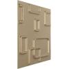 imageEkena Millwork WP12X12OSWH 11 78quotW x 11 78quotH Oslo EnduraWall Decorative 3D Wall Panel Covers 098 Sq FtMetallic Champagne Mist