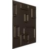 imageEkena Millwork WP12X12OSWH 11 78quotW x 11 78quotH Oslo EnduraWall Decorative 3D Wall Panel Covers 098 Sq FtMetallic Dark Bronze