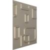 imageEkena Millwork WP12X12OSWH 11 78quotW x 11 78quotH Oslo EnduraWall Decorative 3D Wall Panel Covers 098 Sq FtMetallic Silver