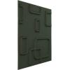 imageEkena Millwork WP12X12OSWH 11 78quotW x 11 78quotH Oslo EnduraWall Decorative 3D Wall Panel Covers 098 Sq FtSatin Hunt Club Green