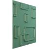 imageEkena Millwork WP12X12OSWH 11 78quotW x 11 78quotH Oslo EnduraWall Decorative 3D Wall Panel Covers 098 Sq FtSea Mist