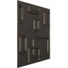 imageEkena Millwork WP12X12OSWH 11 78quotW x 11 78quotH Oslo EnduraWall Decorative 3D Wall Panel Covers 098 Sq FtWeathered Steel