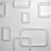 imageEkena Millwork WP12X12OSWH 11 78quotW x 11 78quotH Oslo EnduraWall Decorative 3D Wall Panel Covers 098 Sq FtWhite