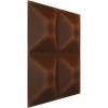 imageEkena Millwork WP12X12SWWH 11 78quotW x 11 78quotH Swindon EnduraWall Decorative 3D Wall Panel Covers 098 Sq FtAged Metallic Rust