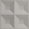 imageEkena Millwork WP12X12SWWH 11 78quotW x 11 78quotH Swindon EnduraWall Decorative 3D Wall Panel Covers 098 Sq FtAluminum