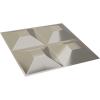imageEkena Millwork WP12X12SWWH 11 78quotW x 11 78quotH Swindon EnduraWall Decorative 3D Wall Panel Covers 098 Sq FtBright Chrome
