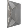 imageEkena Millwork WP12X12SWWH 11 78quotW x 11 78quotH Swindon EnduraWall Decorative 3D Wall Panel Covers 098 Sq FtDark Steel