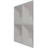 imageEkena Millwork WP12X12SWWH 11 78quotW x 11 78quotH Swindon EnduraWall Decorative 3D Wall Panel Covers 098 Sq FtMetallic Champagne Mist