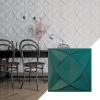 imageEkena Millwork WP12X12SWWH 11 78quotW x 11 78quotH Swindon EnduraWall Decorative 3D Wall Panel Covers 098 Sq FtSatin Lagoon