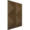 imageEkena Millwork WP12X12TIWH 11 78quotW x 11 78quotH Tirana EnduraWall Decorative 3D Wall Panel Covers 098 Sq Ft WhiteChampagne Bronze