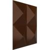imageEkena Millwork WP12X12TIWH 11 78quotW x 11 78quotH Tirana EnduraWall Decorative 3D Wall Panel Covers 098 Sq Ft WhiteDark Copper