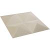 imageEkena Millwork WP12X12TIWH 11 78quotW x 11 78quotH Tirana EnduraWall Decorative 3D Wall Panel Covers 098 Sq Ft WhiteMetalic Pearl Mist