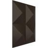 imageEkena Millwork WP12X12TIWH 11 78quotW x 11 78quotH Tirana EnduraWall Decorative 3D Wall Panel Covers 098 Sq Ft WhiteMetallic Dark Bronze