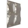 imageEkena Millwork WP20X20ADWH 19 58quotW x 19 58quotH Adonis EnduraWall Decorative 3D Wall Panel Covers 267 Sq FtBright Coat Chrome