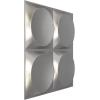 imageEkena Millwork WP20X20ADWH 19 58quotW x 19 58quotH Adonis EnduraWall Decorative 3D Wall Panel Covers 267 Sq FtMetallic Dark Steel