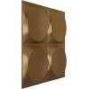 imageEkena Millwork WP20X20ADWH 19 58quotW x 19 58quotH Adonis EnduraWall Decorative 3D Wall Panel Covers 267 Sq FtMetallic Gold Rush