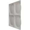 imageEkena Millwork WP20X20ADWH 19 58quotW x 19 58quotH Adonis EnduraWall Decorative 3D Wall Panel Covers 267 Sq FtMetallic Silver Metallic