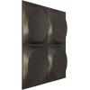 imageEkena Millwork WP20X20ADWH 19 58quotW x 19 58quotH Adonis EnduraWall Decorative 3D Wall Panel Covers 267 Sq FtUniversal Aged Metallic Weathered Steel
