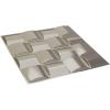 imageEkena Millwork WP20X20BAWH 19 58quotW x 19 58quotH Baile EnduraWall Decorative 3D Wall Panel Covers 267 Sq FtBright Chrome