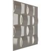 imageEkena Millwork WP20X20BAWH 19 58quotW x 19 58quotH Baile EnduraWall Decorative 3D Wall Panel Covers 267 Sq FtBright Chrome