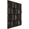 imageEkena Millwork WP20X20BAWH 19 58quotW x 19 58quotH Baile EnduraWall Decorative 3D Wall Panel Covers 267 Sq FtCharcoal
