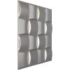 imageEkena Millwork WP20X20BAWH 19 58quotW x 19 58quotH Baile EnduraWall Decorative 3D Wall Panel Covers 267 Sq FtDark Steel