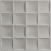 imageEkena Millwork WP20X20BAWH 19 58quotW x 19 58quotH Baile EnduraWall Decorative 3D Wall Panel Covers 267 Sq FtMetallic Silver