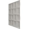 imageEkena Millwork WP20X20BAWH 19 58quotW x 19 58quotH Baile EnduraWall Decorative 3D Wall Panel Covers 267 Sq FtMetallic Silver