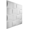 imageEkena Millwork WP20X20BAWH 19 58quotW x 19 58quotH Baile EnduraWall Decorative 3D Wall Panel Covers 267 Sq FtWhite