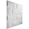 imageEkena Millwork WP20X20BAWH 19 58quotW x 19 58quotH Baile EnduraWall Decorative 3D Wall Panel Covers 267 Sq FtWhite