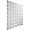imageEkena Millwork WP20X20BRWH 19 58quotW x 19 58quotH Bradford EnduraWall Decorative 3D Wall Panel Covers 267 Sq FtWhite