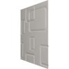 imageEkena Millwork WP20X20ODWH 19 58quotW x 19 58quotH Odessa EnduraWall Decorative 3D Wall Panel Covers 267 Sq FtWhiteMetallic Charcoal