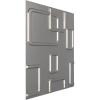 imageEkena Millwork WP20X20ODWH 19 58quotW x 19 58quotH Odessa EnduraWall Decorative 3D Wall Panel Covers 267 Sq FtWhiteMetallic Dark Steel