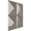 imageEkena Millwork WP20X20RIWH 19 58quotW x 19 58quotH Richmond EnduraWall Decorative 3D Wall Panel Covers 267 Sq FtBright Coat Chrome