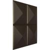 imageEkena Millwork WP20X20RIWH 19 58quotW x 19 58quotH Richmond EnduraWall Decorative 3D Wall Panel Covers 267 Sq FtMetallic Dark Bronze
