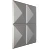 imageEkena Millwork WP20X20RIWH 19 58quotW x 19 58quotH Richmond EnduraWall Decorative 3D Wall Panel Covers 267 Sq FtMetallic Dark Steel