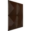 imageEkena Millwork WP20X20RIWH 19 58quotW x 19 58quotH Richmond EnduraWall Decorative 3D Wall Panel Covers 267 Sq FtTextured Metallic Mystic Brown
