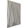 imageEkena Millwork WP20X20SOWH 19 58quotW x 19 58quotH Shoreline EnduraWall Decorative 3D Wall Panel Covers 267 Sq FtBright Chrome
