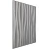 imageEkena Millwork WP20X20SOWH 19 58quotW x 19 58quotH Shoreline EnduraWall Decorative 3D Wall Panel Covers 267 Sq FtDark Steel