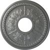 image13 78quotOD x 3 34quotID x 1 14quotP Tirana Ceiling Medallion Fits Canopies up to 4 34quotSilver Metallic Series