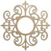 image16quotOD x 6 18quotID x 14quotT Eleanor Wood Fretwork Pierced Ceiling Medallion BirchHickory
