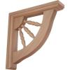 imageEkena Millwork BKT01X07X07ADRW Andrea Wagon Wheel Wood Brackets 1 12quotW x 7quotD x 7quotH  RubberwoodCherry