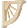 imageEkena Millwork BKT01X07X07ADRW Andrea Wagon Wheel Wood Brackets 1 12quotW x 7quotD x 7quotH  RubberwoodRed Oak