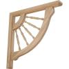 imageEkena Millwork BKT01X12X12CRRW Crendon Wagon Wheel Wood Brackets 1 12quotW x 12quotD x 12quotH  RubberwoodRed Oak