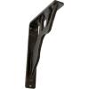 imageEkena Millwork BKTM01X10X12SDA 1 2quot W x 10quot D x 12quot H Damon Wrought Iron Bracket Single Center BraceAntiqued Warm Silver