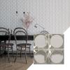 imageEkena Millwork WP12X12ADWH 11 78quotW x 11 78quotH Adonis EnduraWall Decorative 3D Wall Panel Covers 098 Sq FtBright Coat Chrome